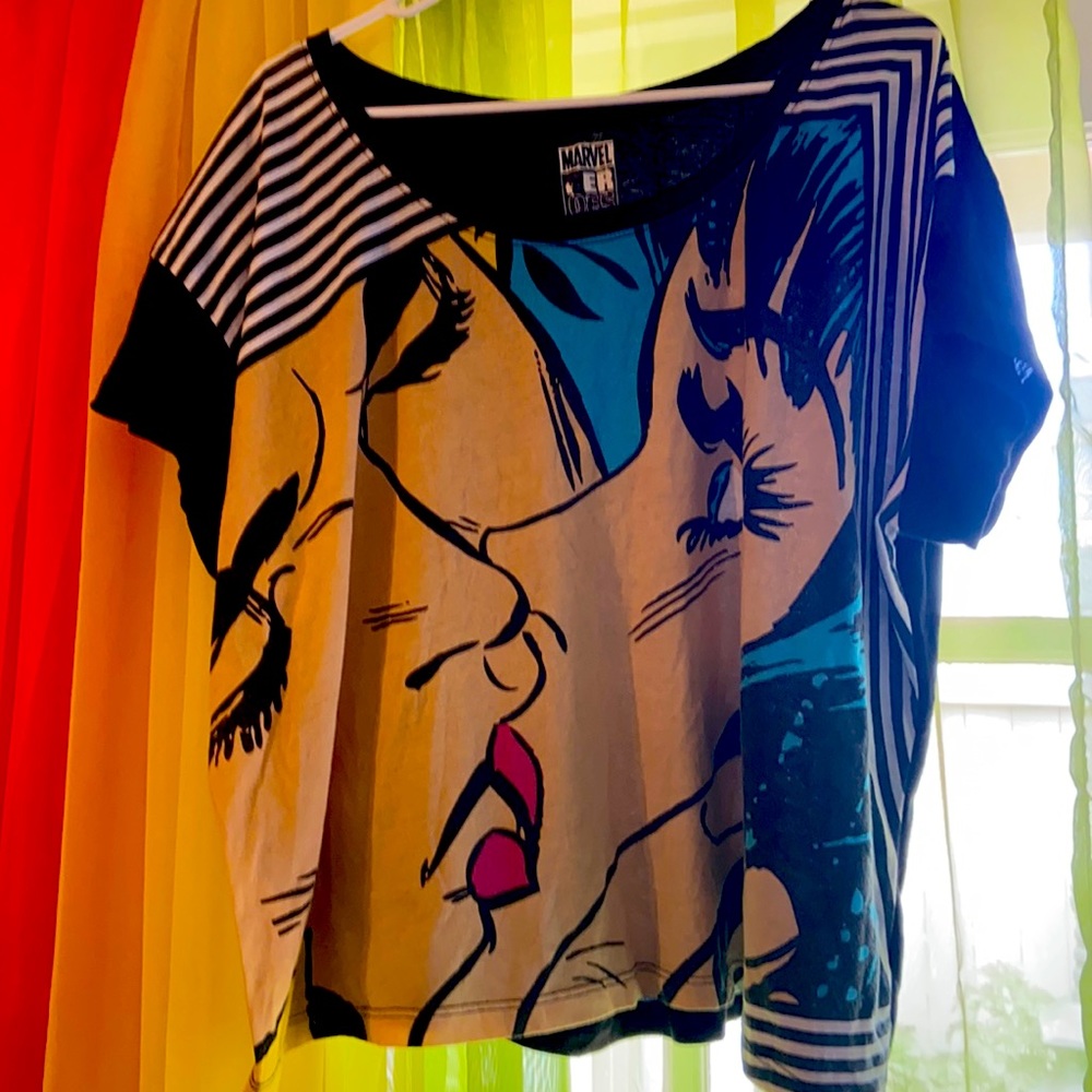 Marvel Lovers Over the Shoulder Top